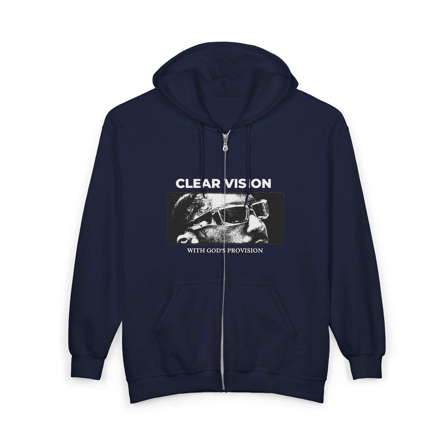 Clear Vision Zip Hoodie — Bold, Motivational Full-Zip Sweatshirt