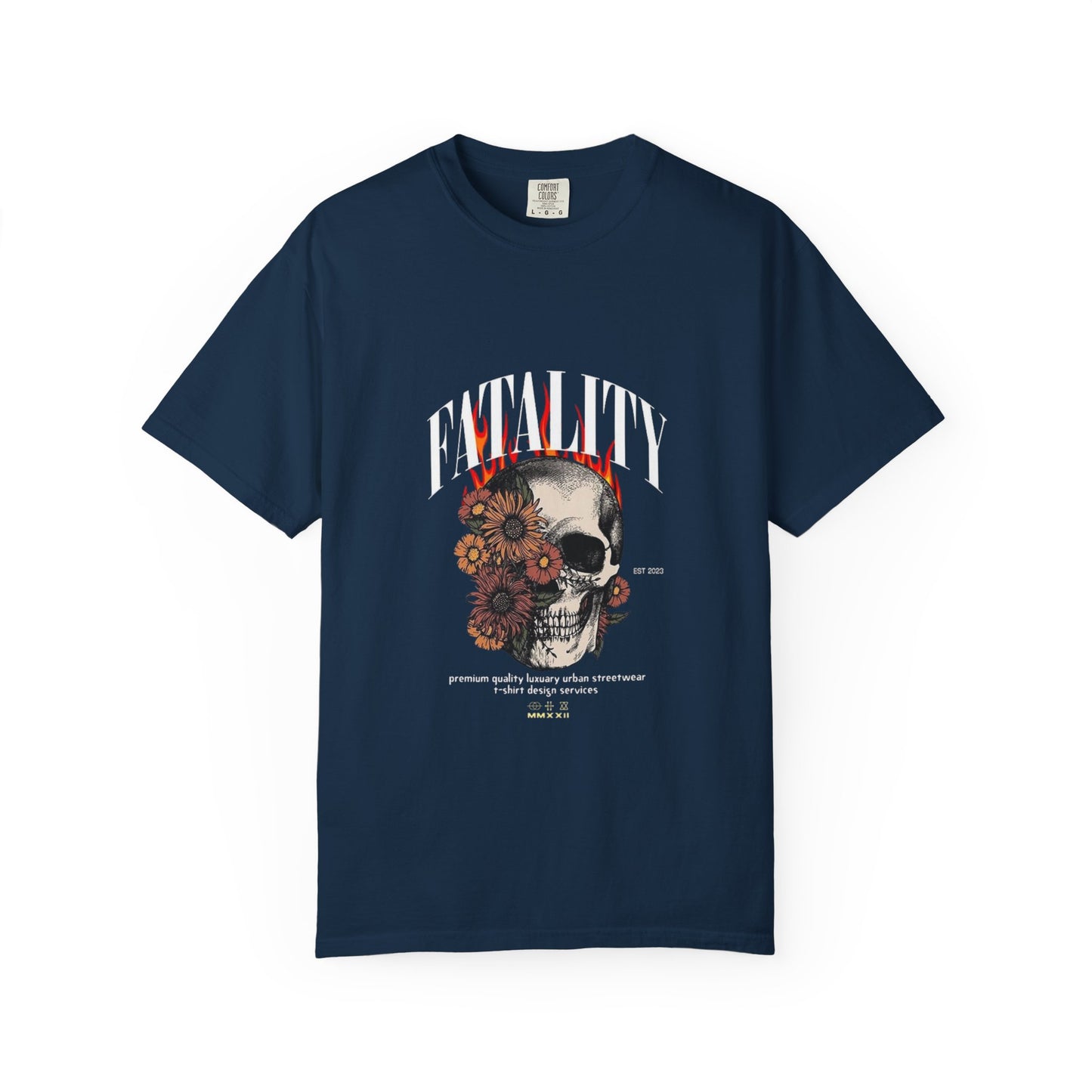 ⚡ Fatality Skull Tee — Floral Skull Graphic T-Shirt ⚡