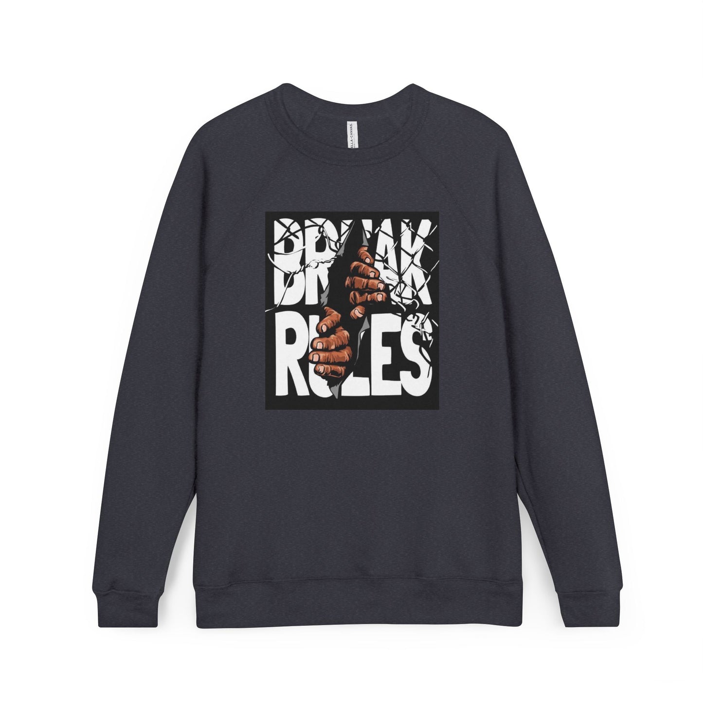 🔥 Break Rules Sweatshirt — Bold Graphic Raglan Crewneck