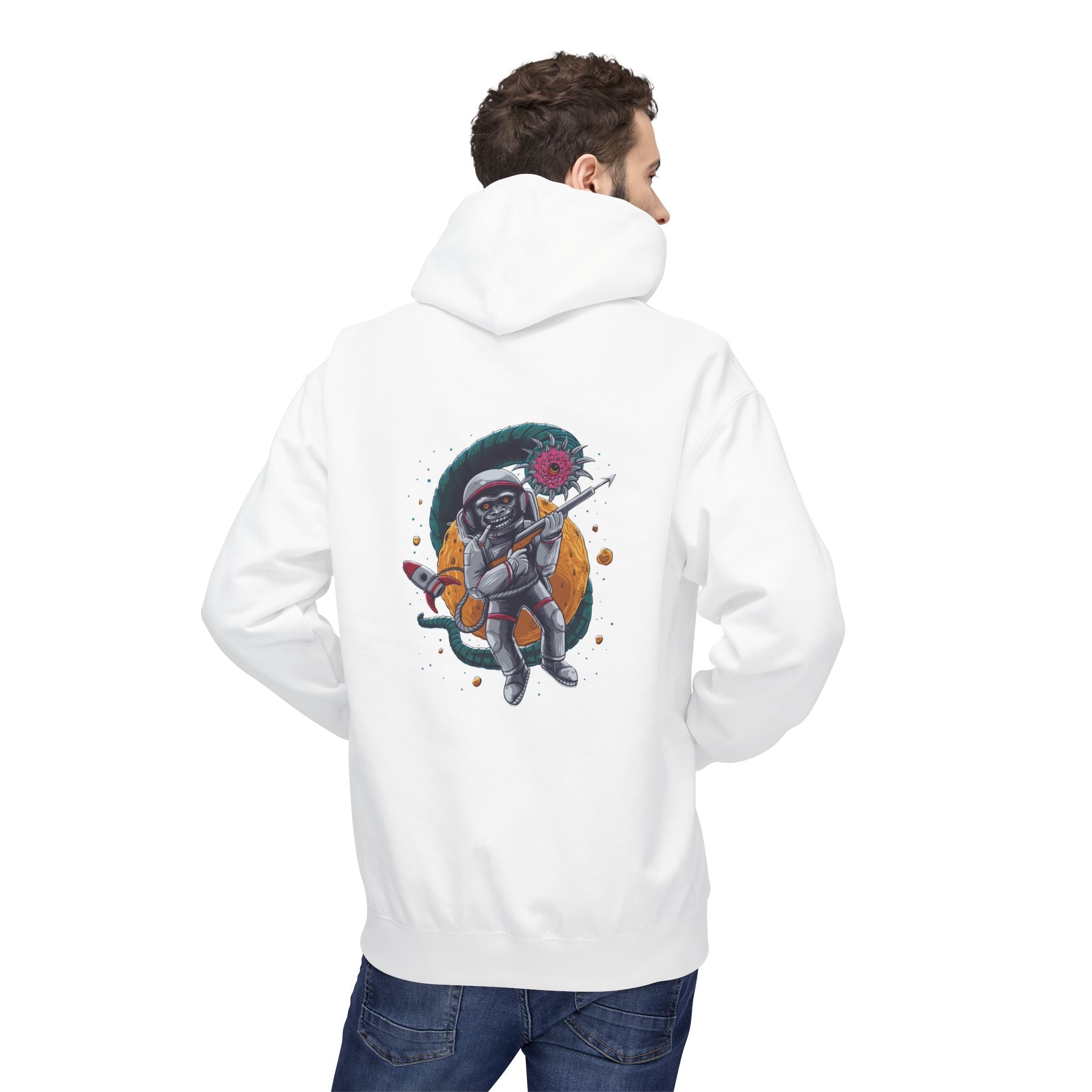 Astronaut Skull Hoodie - Cosmic Space Skeleton Graphic Sweatshirt