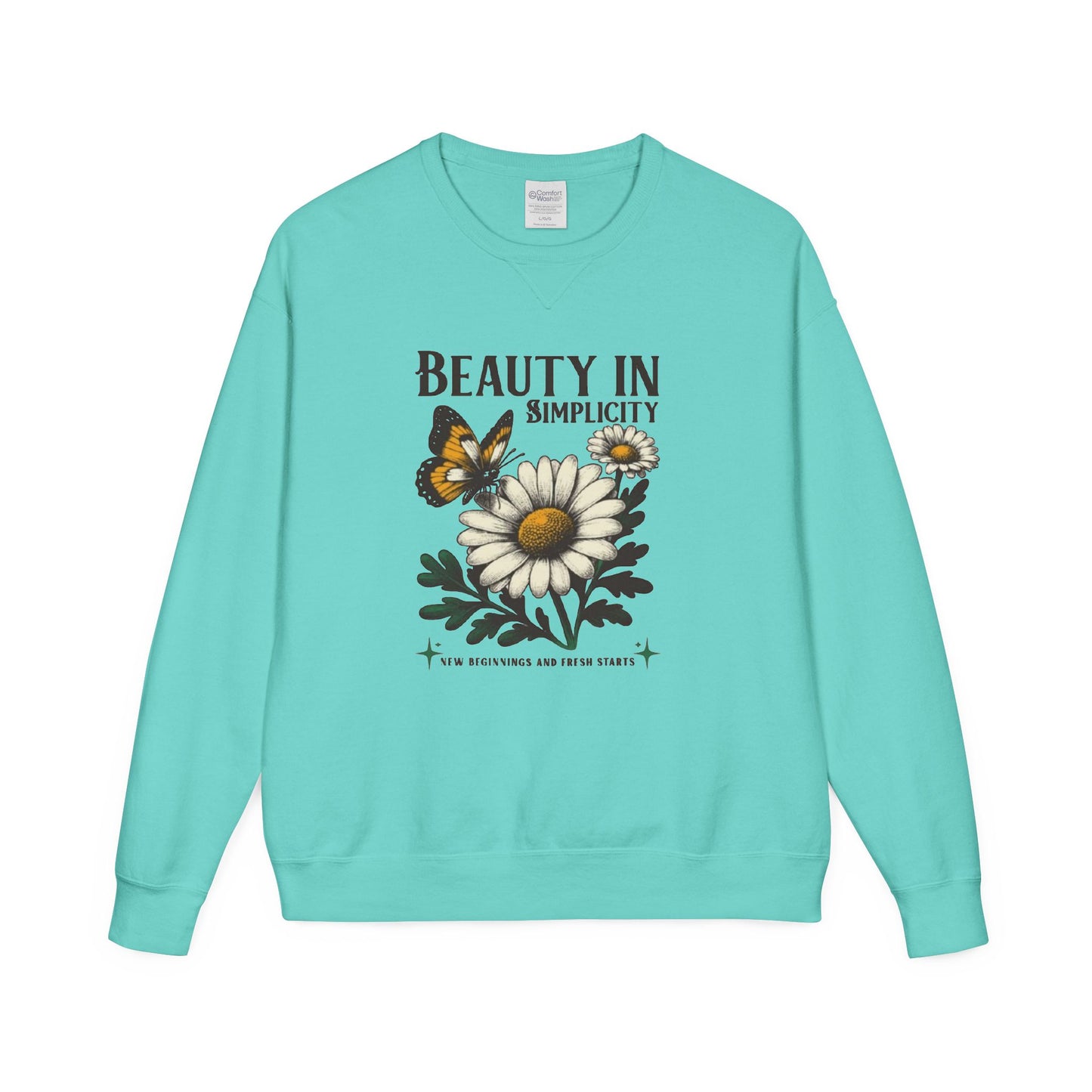 🌼🦋 Daisy & Butterfly “Beauty in Simplicity” Crewneck Sweatshirt 🦋🌼