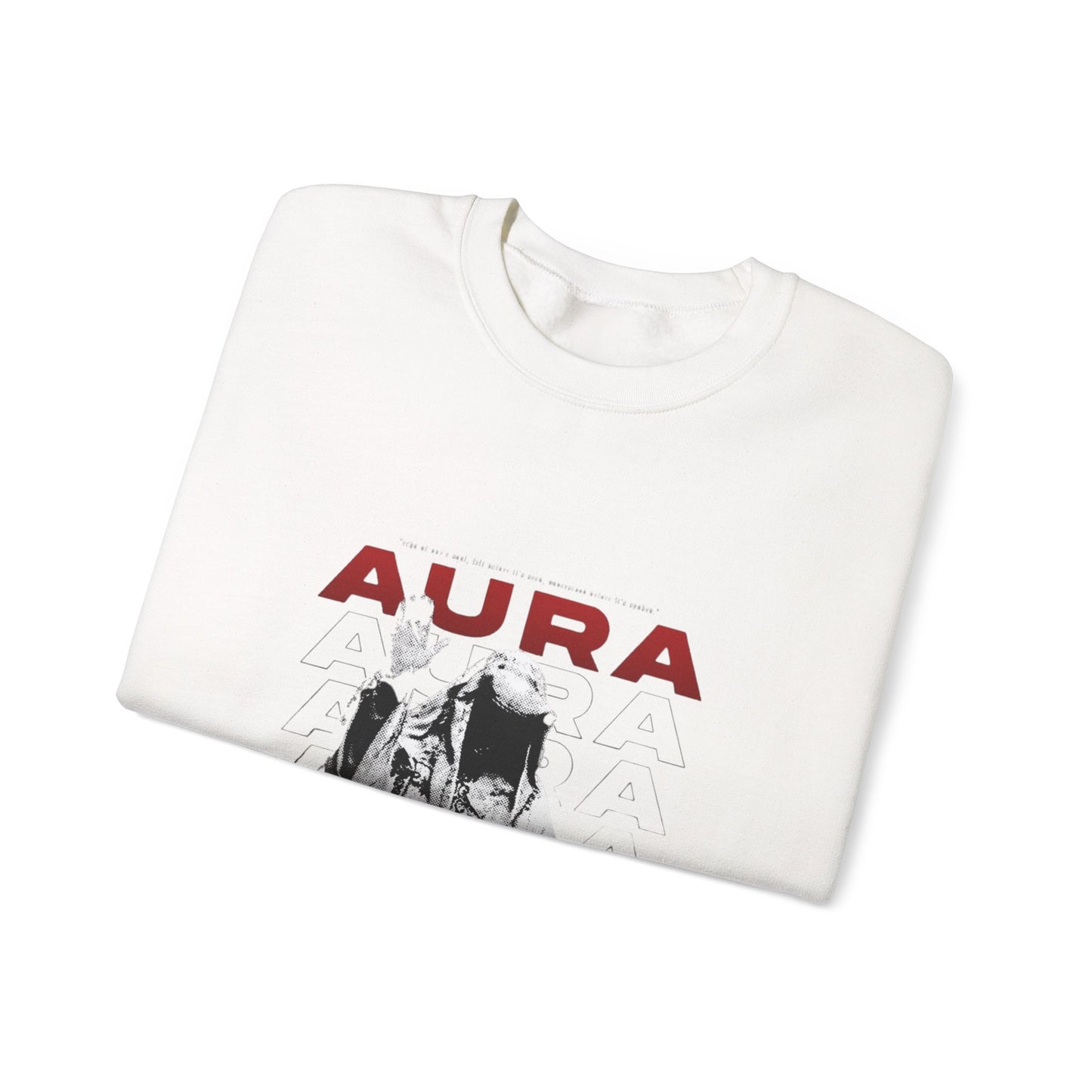 Aura Crewneck Sweatshirt — Retro Band Poster Aesthetic