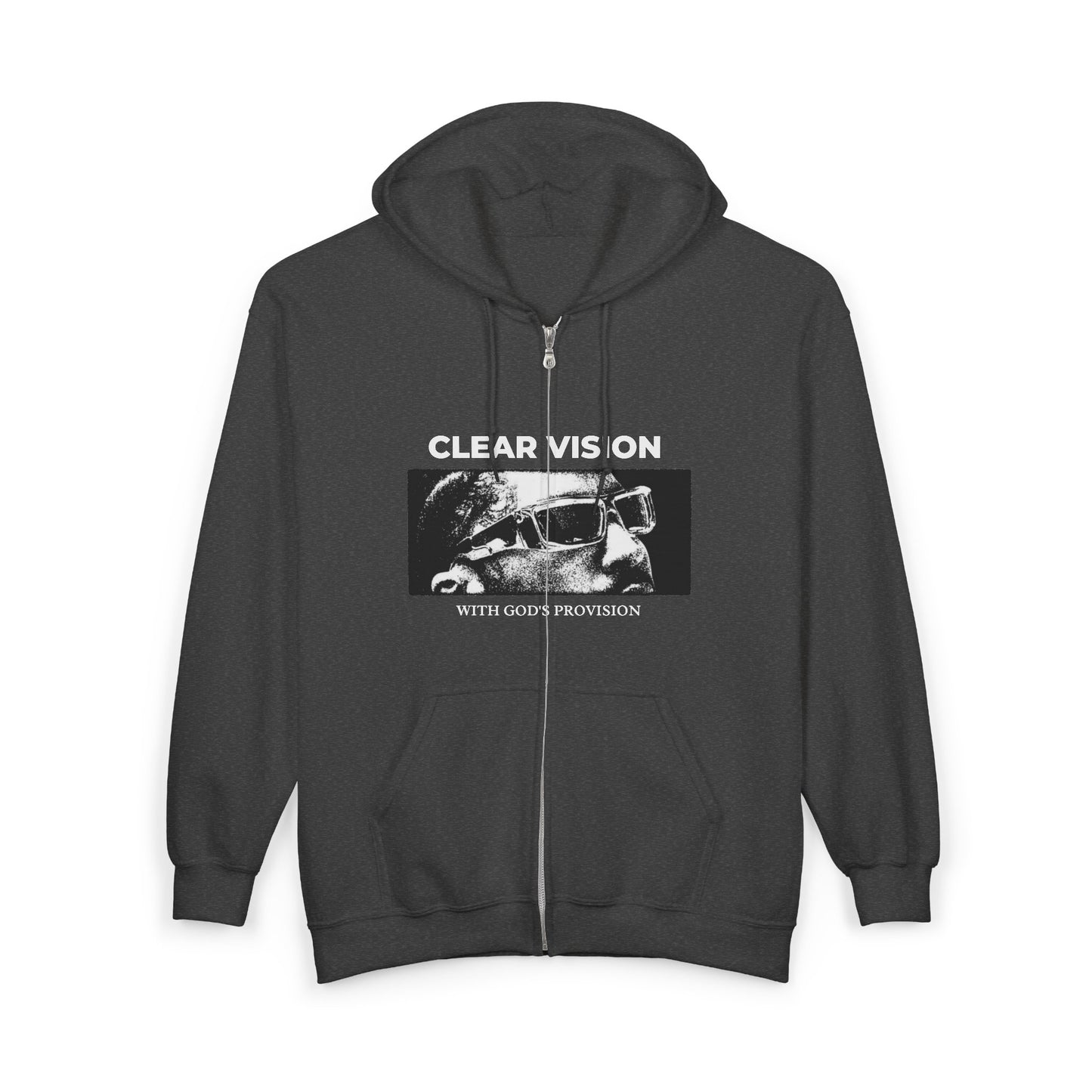 Clear Vision Zip Hoodie — Bold, Motivational Full-Zip Sweatshirt