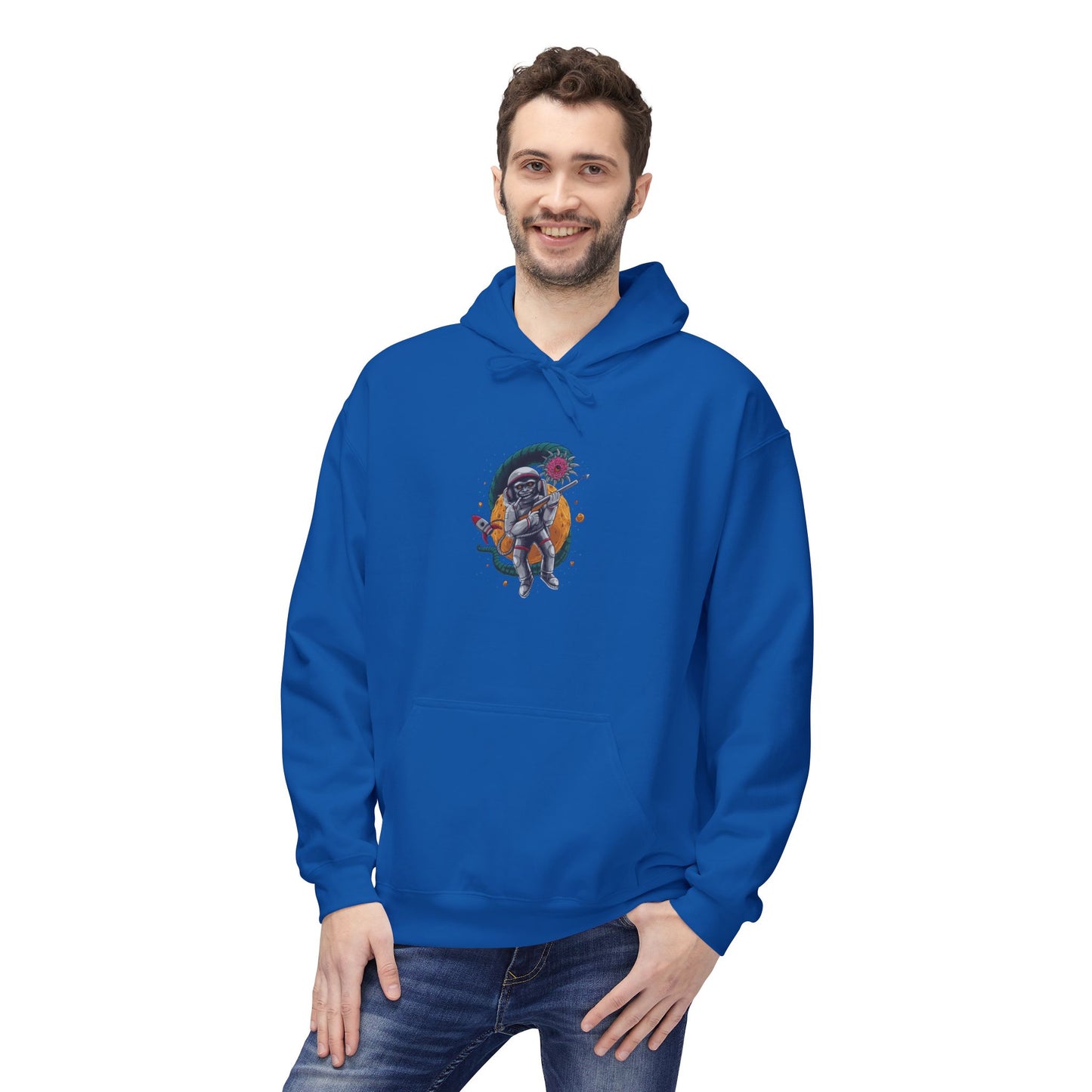 Astronaut Skull Hoodie - Cosmic Space Skeleton Graphic Sweatshirt