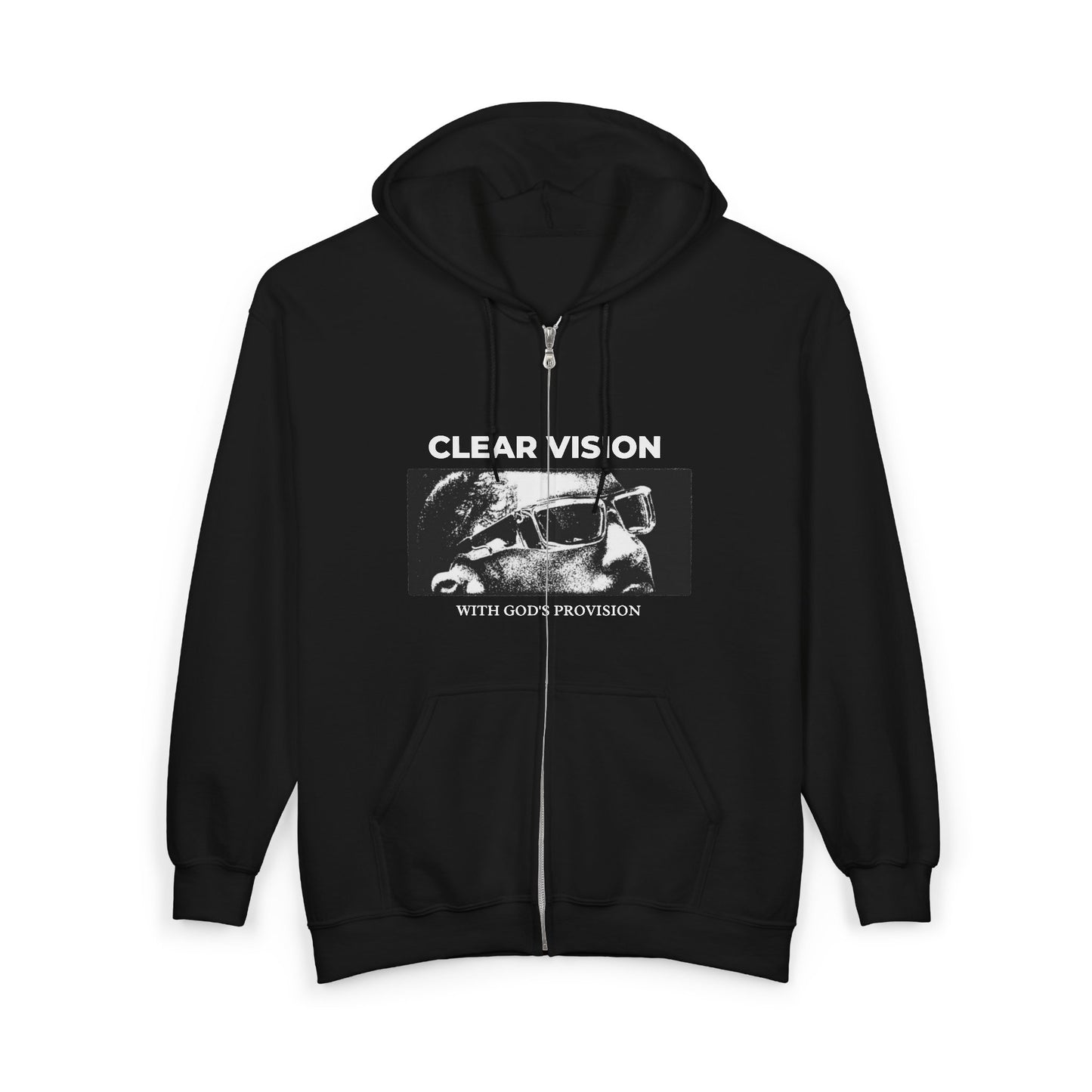 Clear Vision Zip Hoodie — Bold, Motivational Full-Zip Sweatshirt