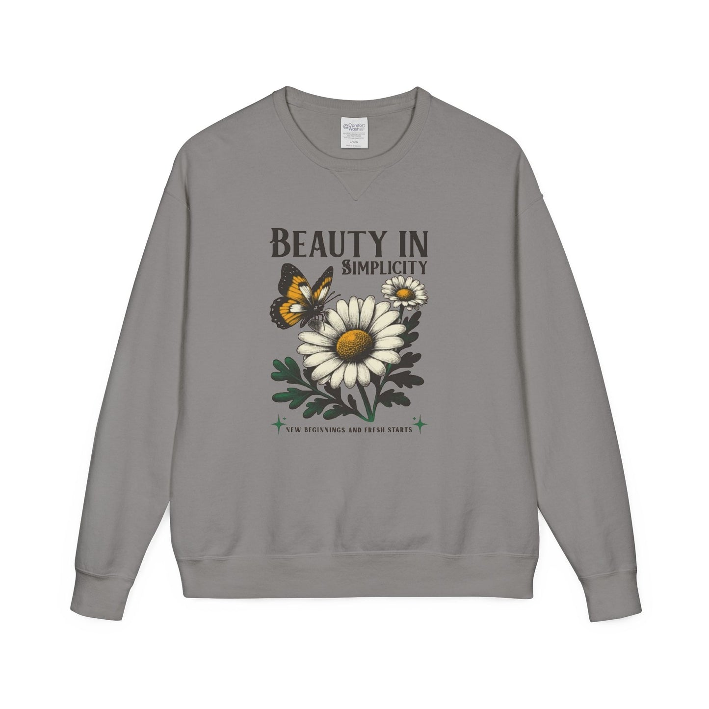 🌼🦋 Daisy & Butterfly “Beauty in Simplicity” Crewneck Sweatshirt 🦋🌼