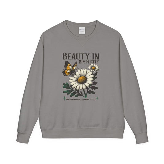 🌼🦋 Daisy & Butterfly “Beauty in Simplicity” Crewneck Sweatshirt 🦋🌼