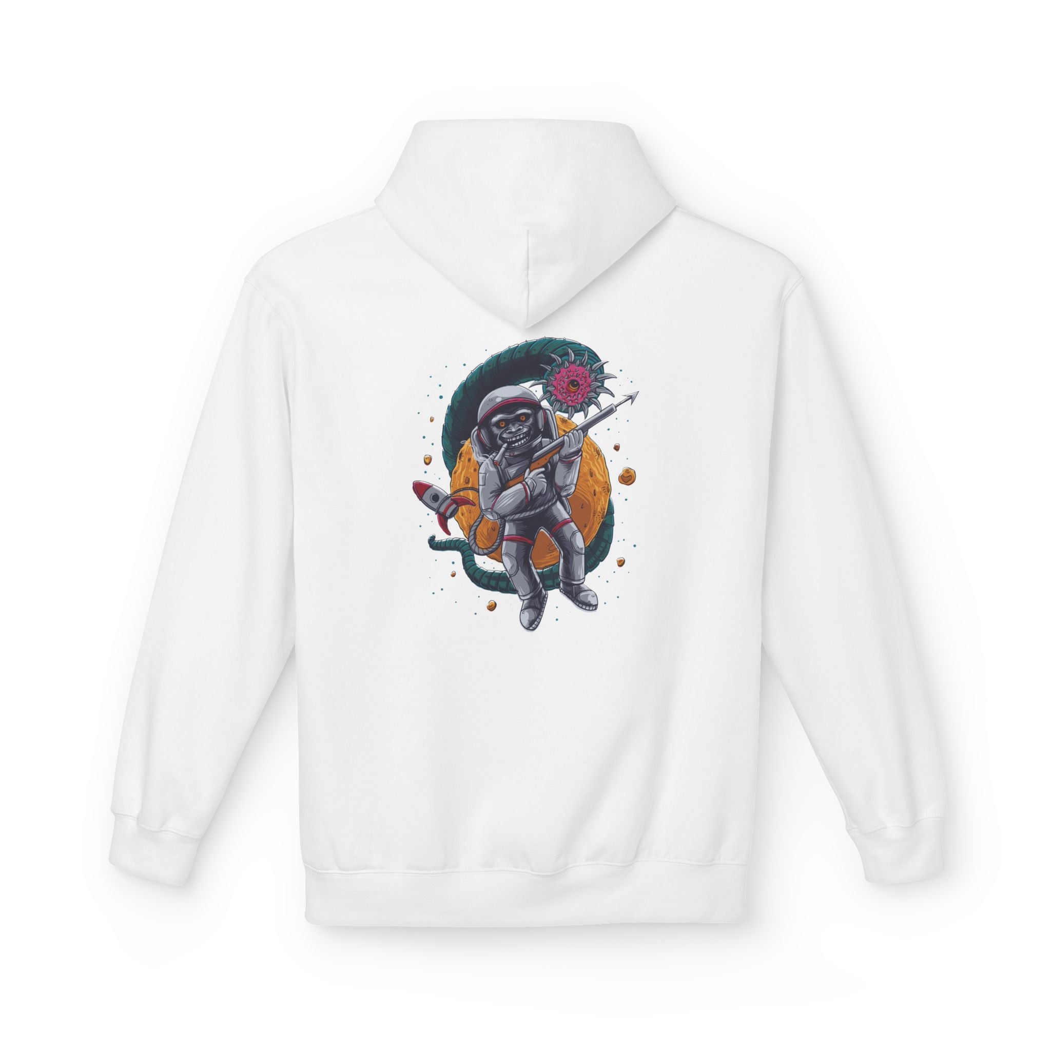Astronaut Skull Hoodie - Cosmic Space Skeleton Graphic Sweatshirt
