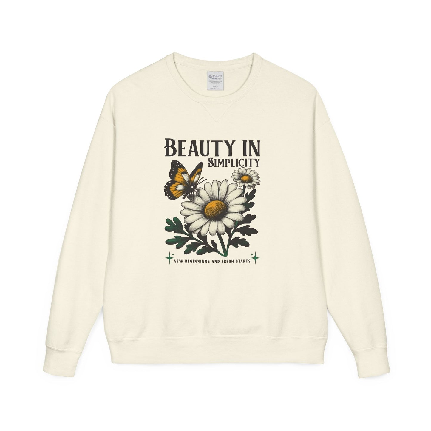 🌼🦋 Daisy & Butterfly “Beauty in Simplicity” Crewneck Sweatshirt 🦋🌼