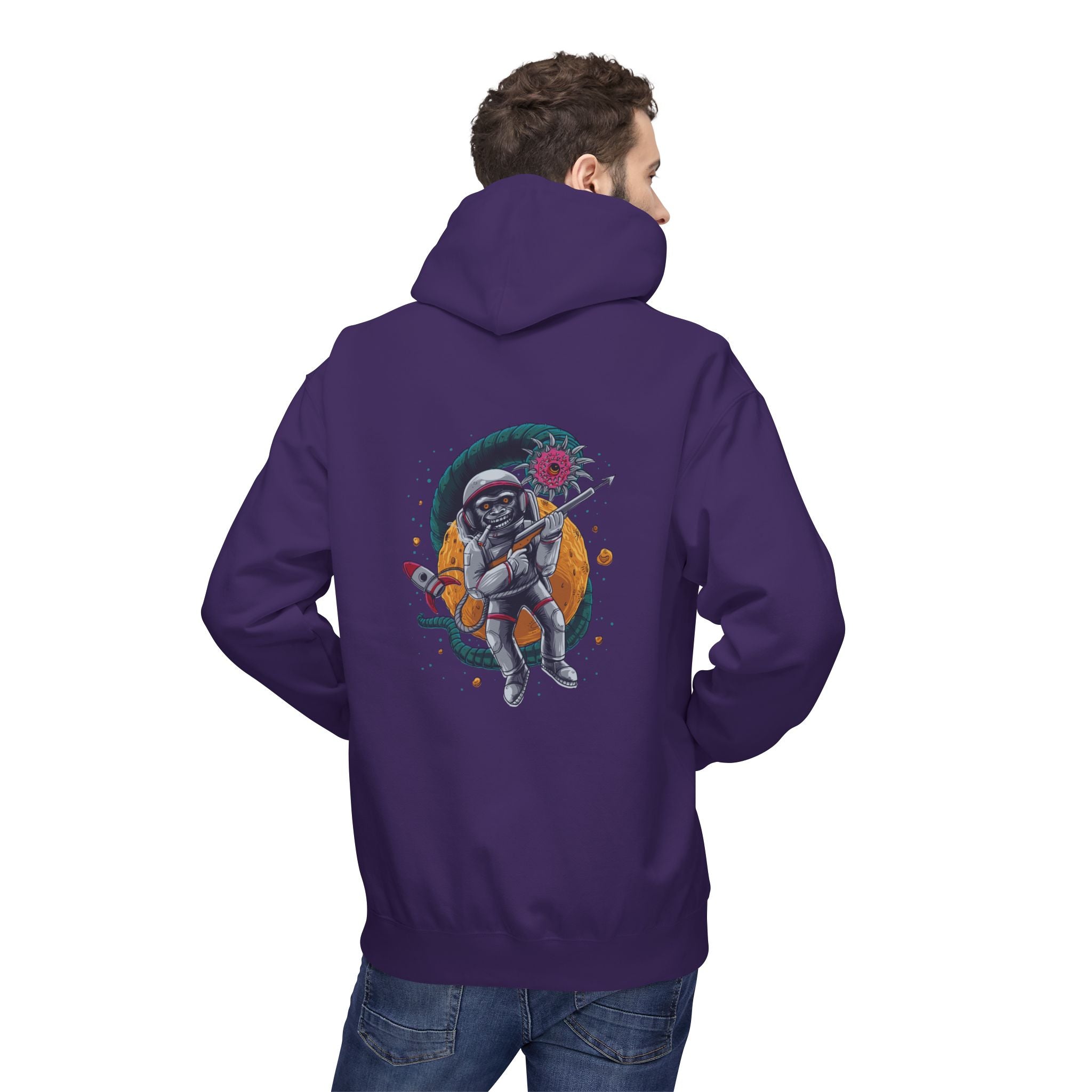 Astronaut Skull Hoodie - Cosmic Space Skeleton Graphic Sweatshirt