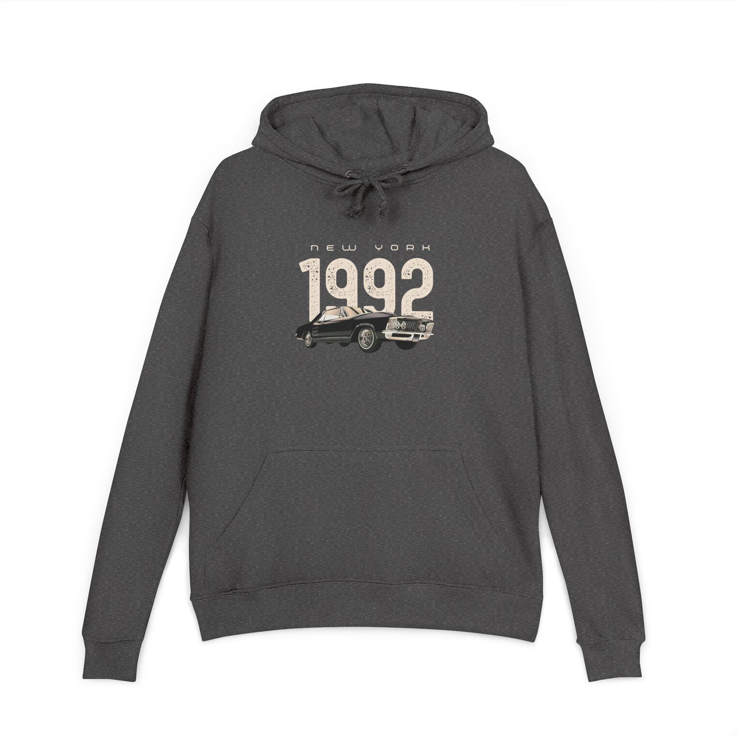 🚗🔥 1992 Retro Car Hoodie — Vintage New York Graphic Pullover 🗽✨