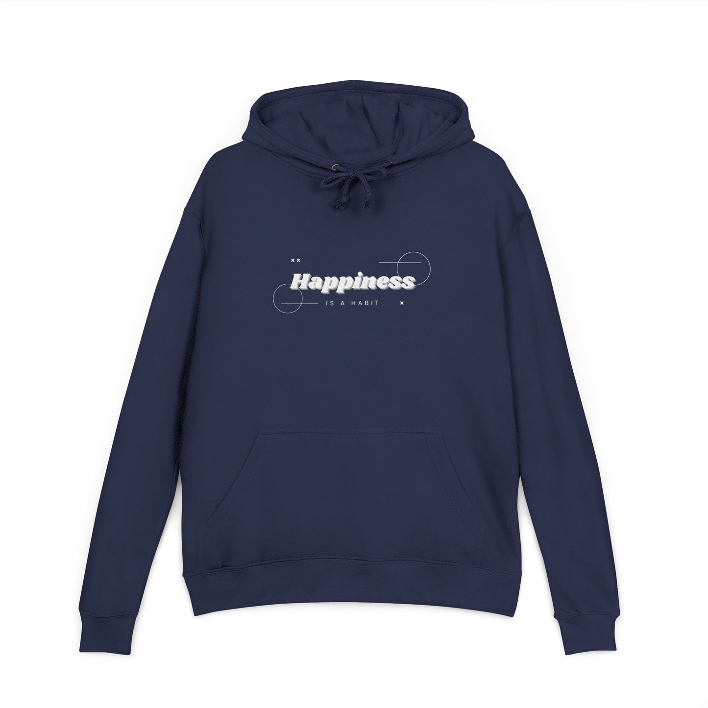 Happiness Graphic Hoodie — Minimal Inspirational Pullover