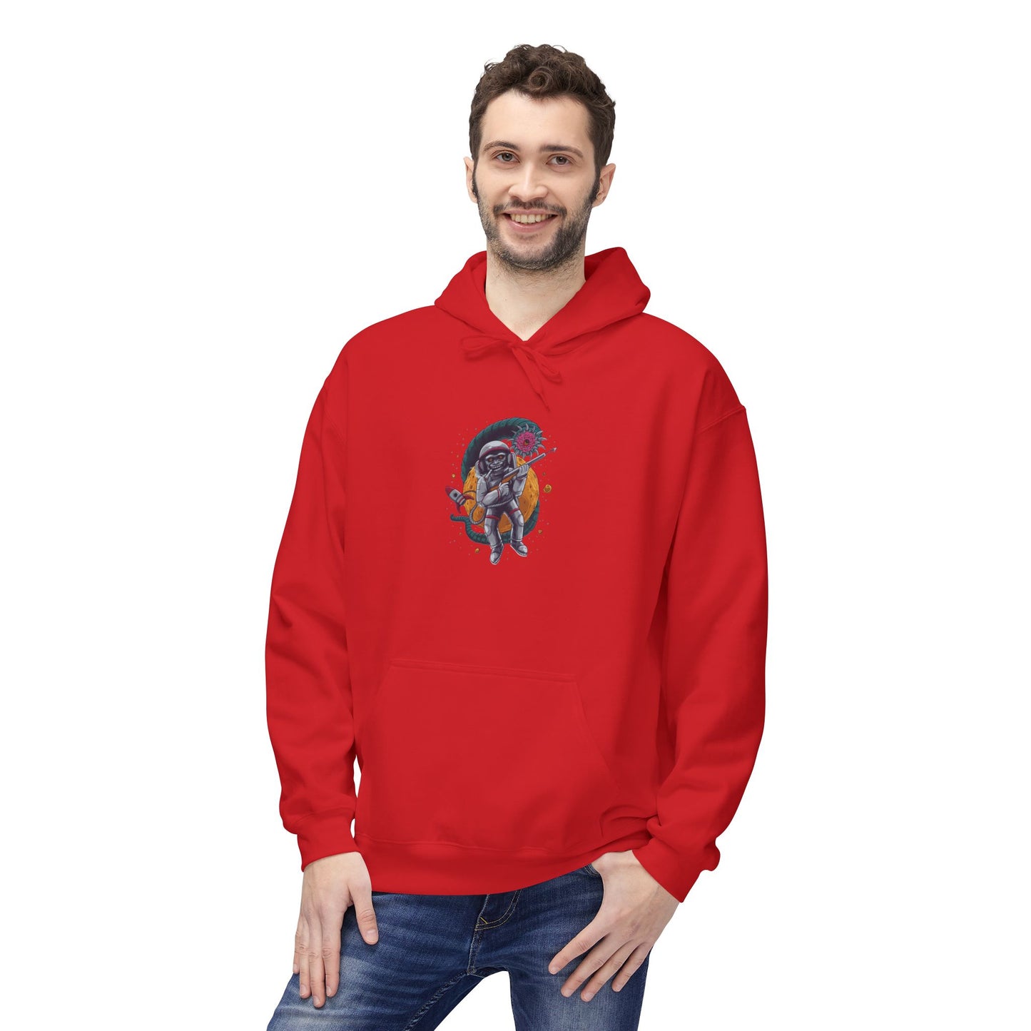 Astronaut Skull Hoodie - Cosmic Space Skeleton Graphic Sweatshirt