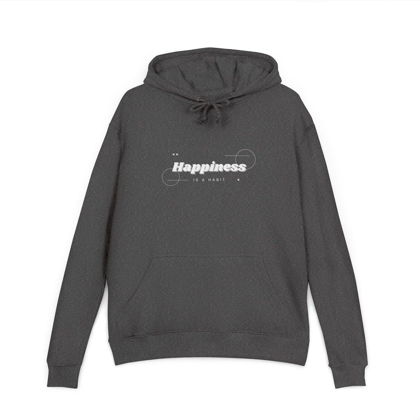 Happiness Graphic Hoodie — Minimal Inspirational Pullover