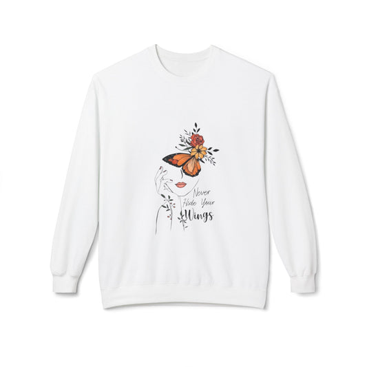 “Never Hide Your Wings” Butterfly Floral Sweatshirt 🌸🦋