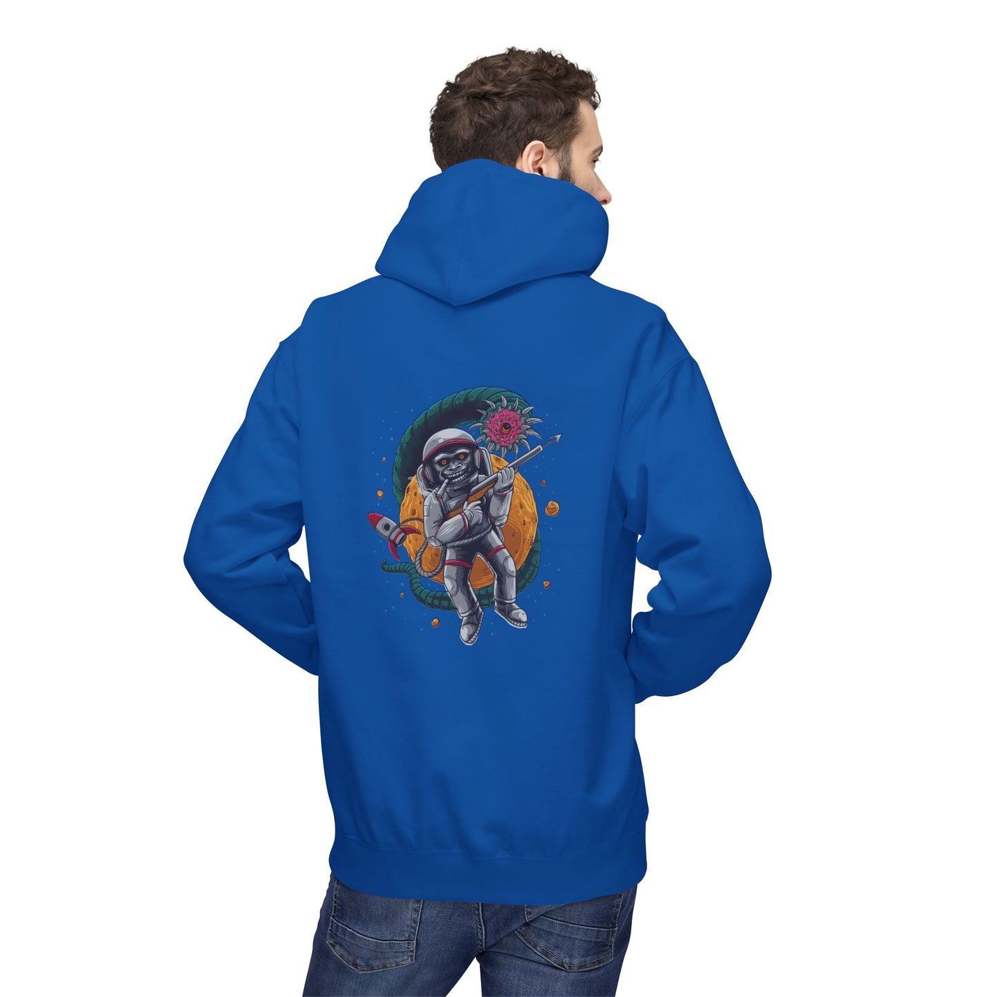 Astronaut Skull Hoodie - Cosmic Space Skeleton Graphic Sweatshirt