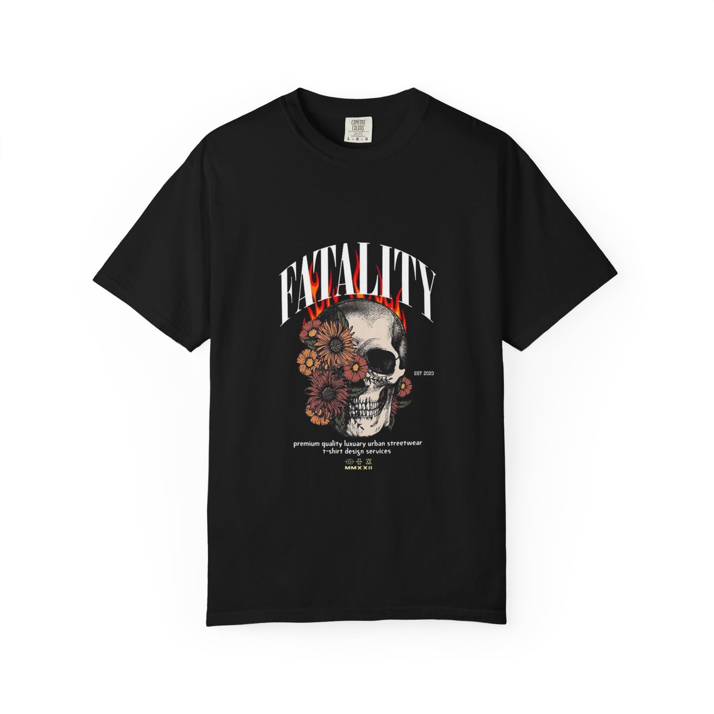 ⚡ Fatality Skull Tee — Floral Skull Graphic T-Shirt ⚡