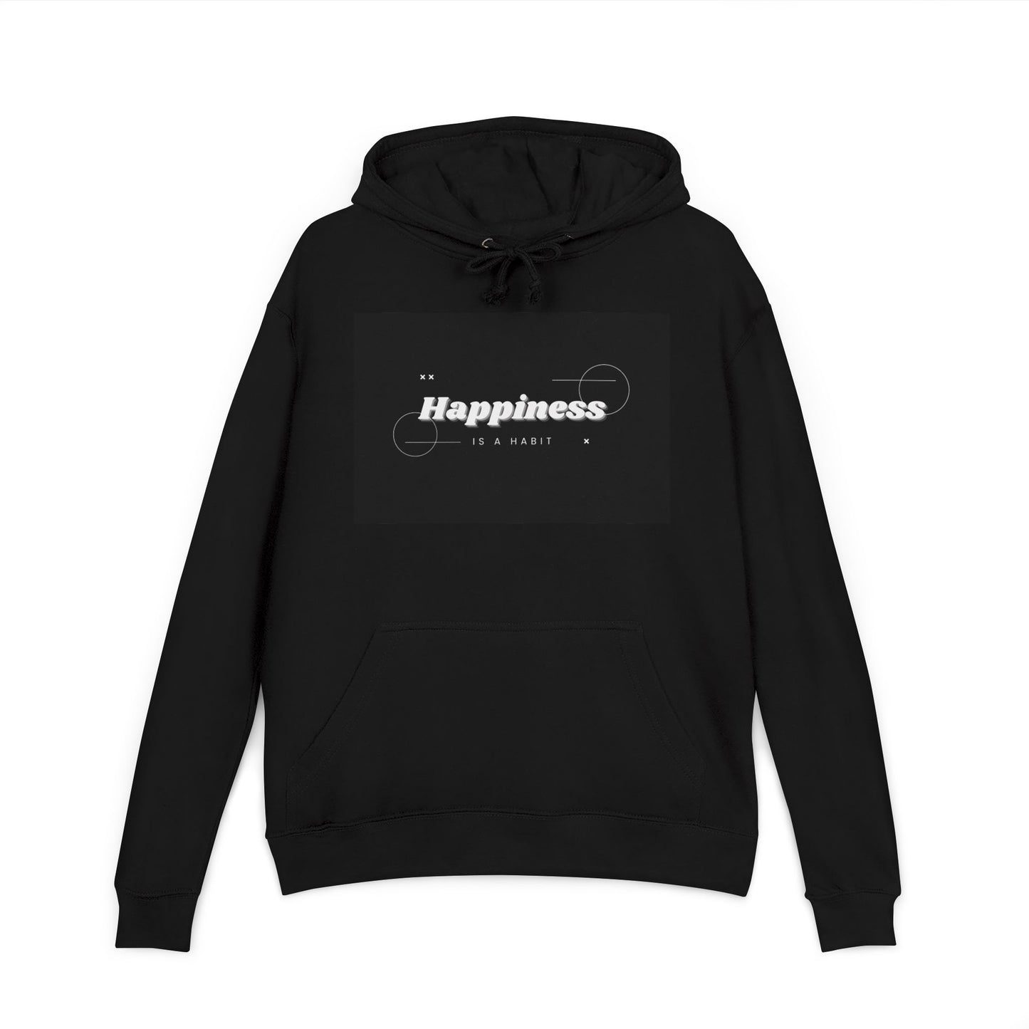 Happiness Graphic Hoodie — Minimal Inspirational Pullover