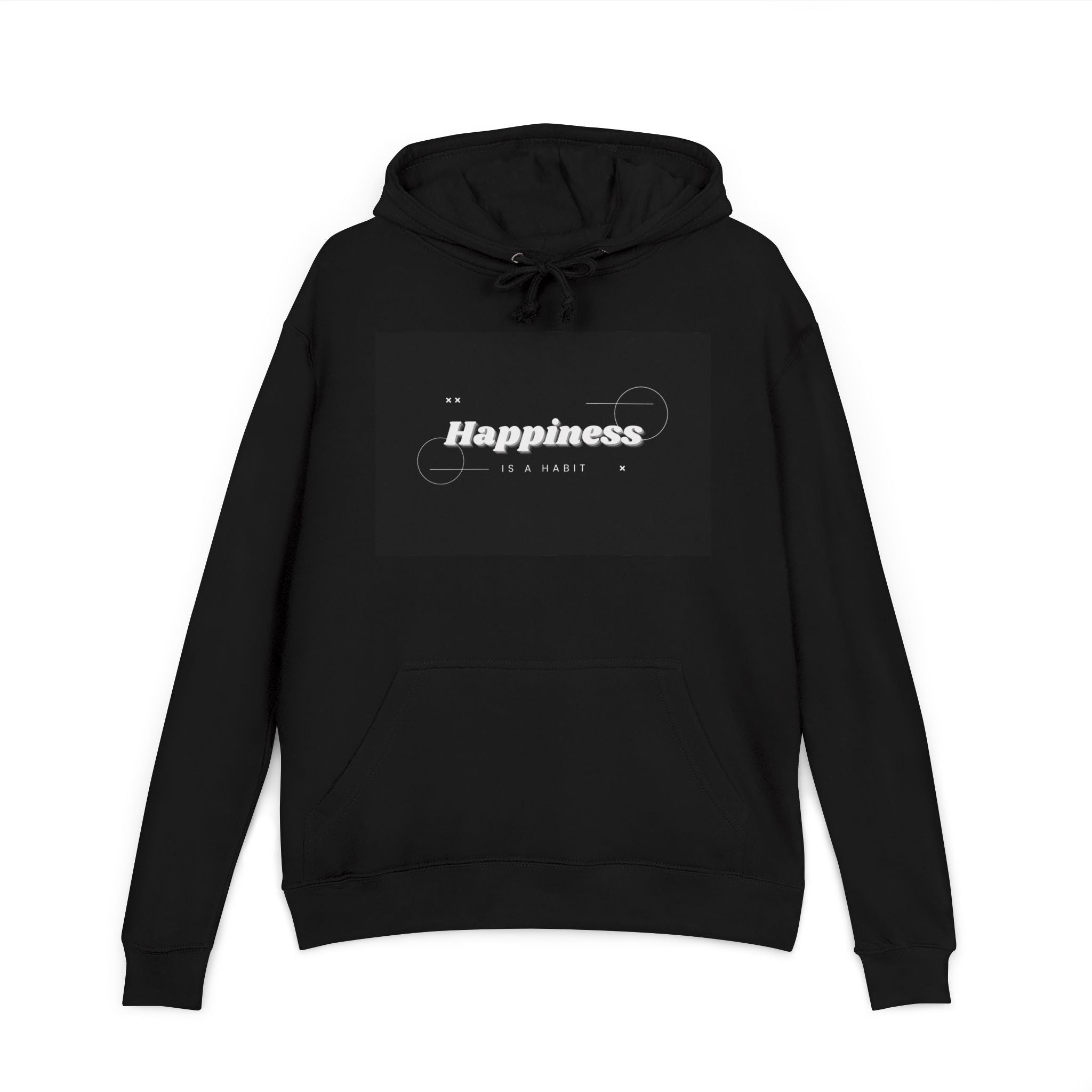 Happiness Graphic Hoodie — Minimal Inspirational Pullover
