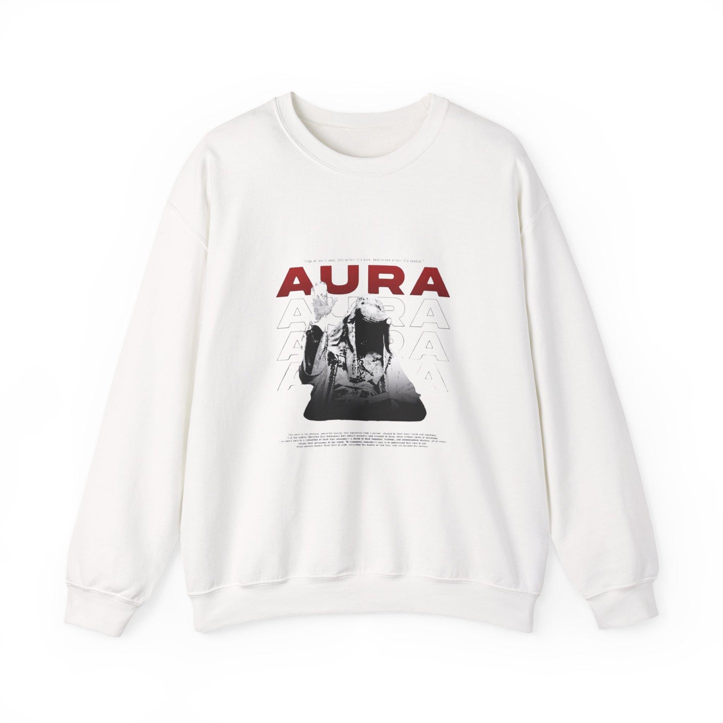 Aura Crewneck Sweatshirt — Retro Band Poster Aesthetic