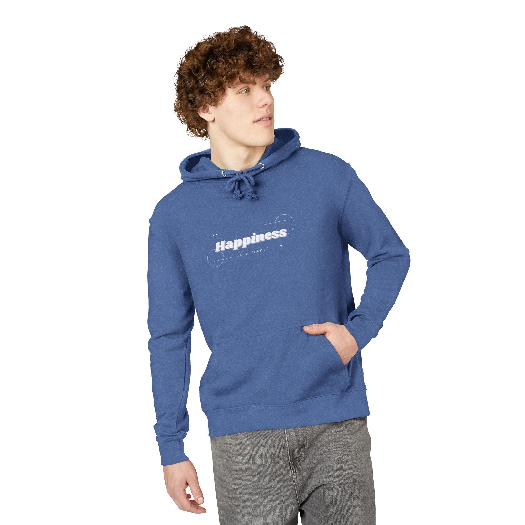 Happiness Graphic Hoodie — Minimal Inspirational Pullover