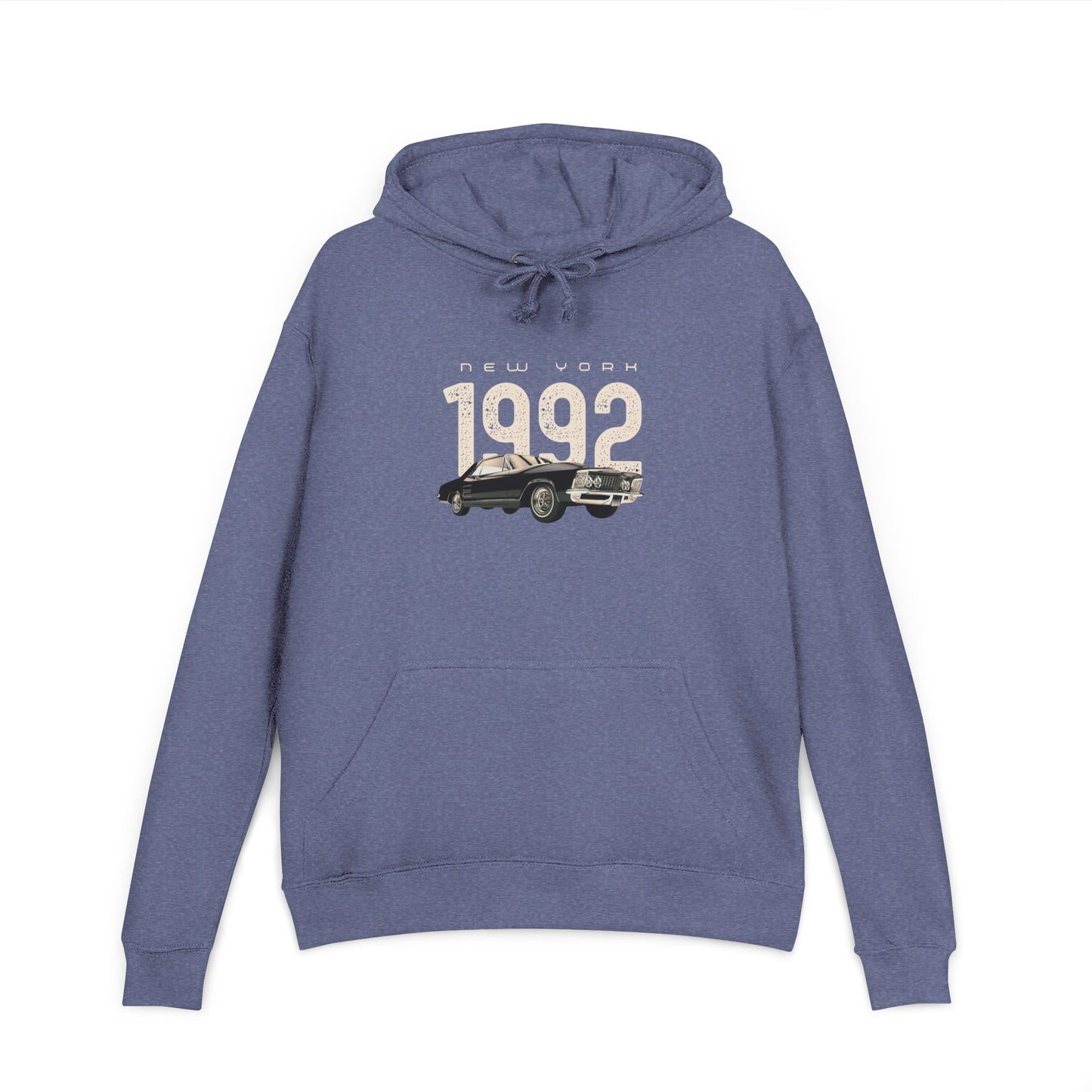 🚗🔥 1992 Retro Car Hoodie — Vintage New York Graphic Pullover 🗽✨