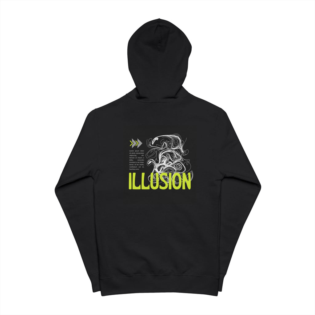 Illusion Graphic Zip-Up Hoodie