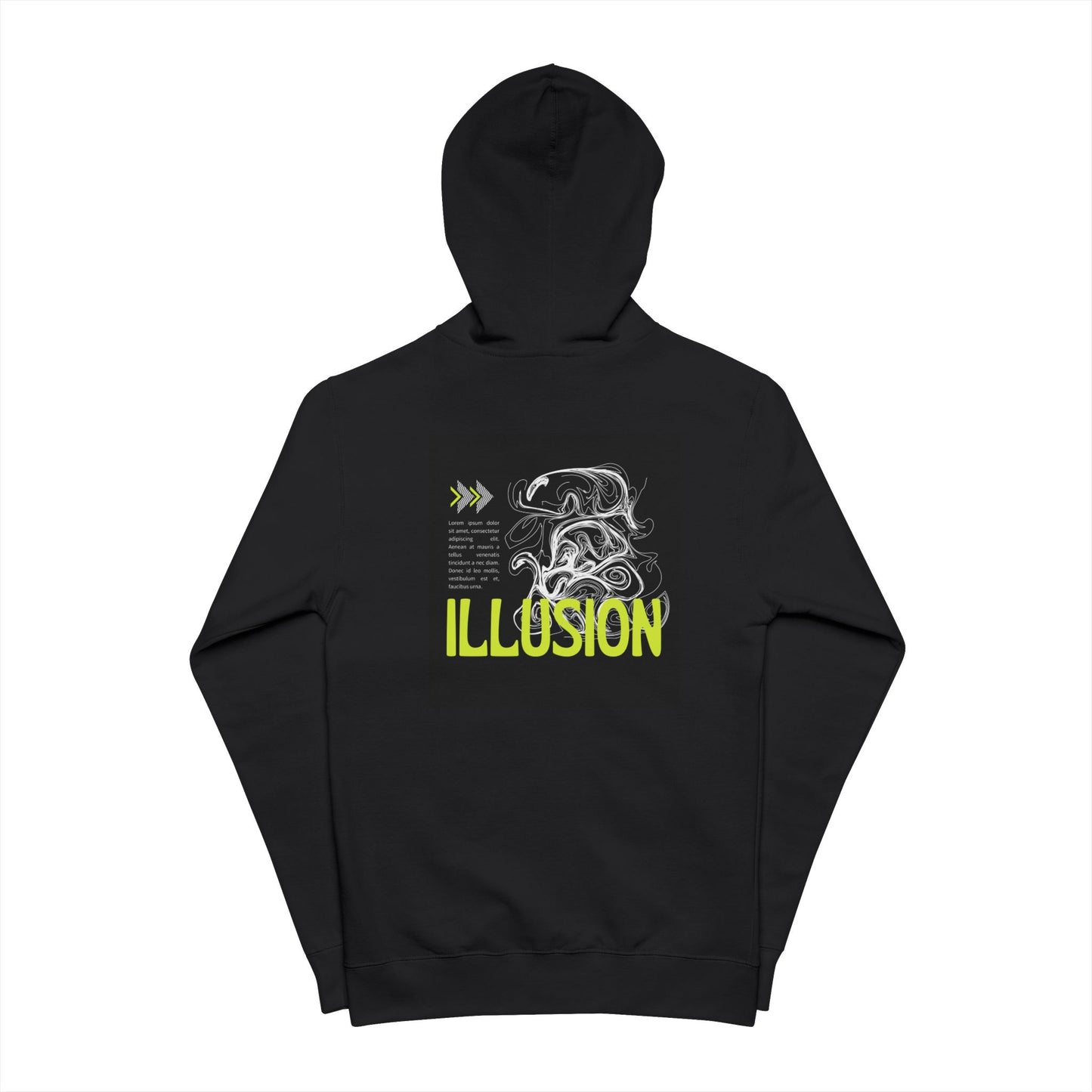 Illusion Graphic Zip-Up Hoodie
