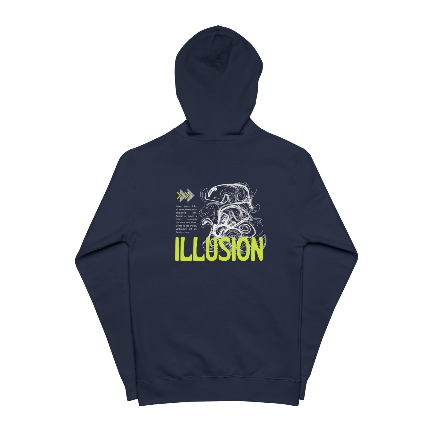 Illusion Graphic Zip-Up Hoodie