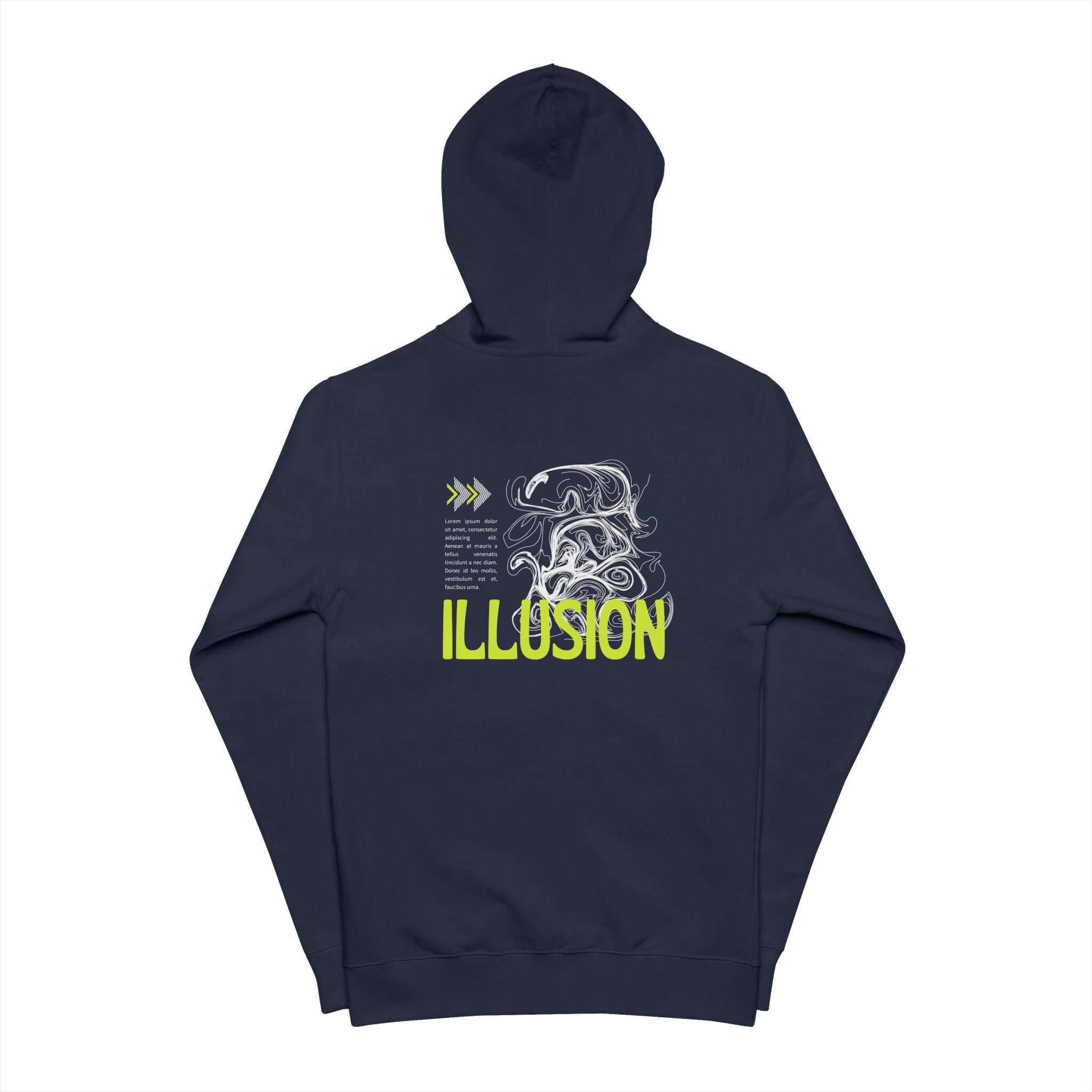 Illusion Graphic Zip-Up Hoodie