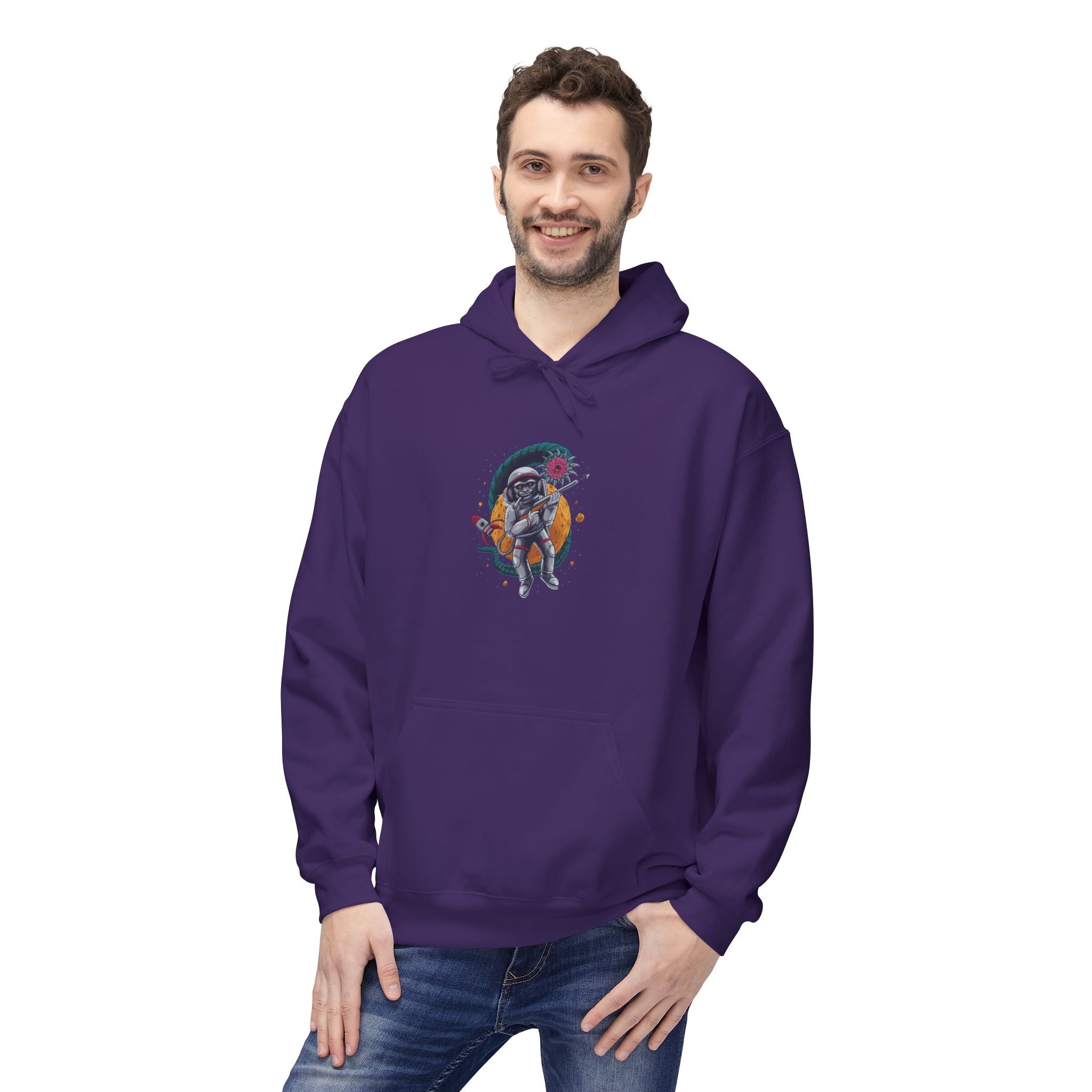 Astronaut Skull Hoodie - Cosmic Space Skeleton Graphic Sweatshirt