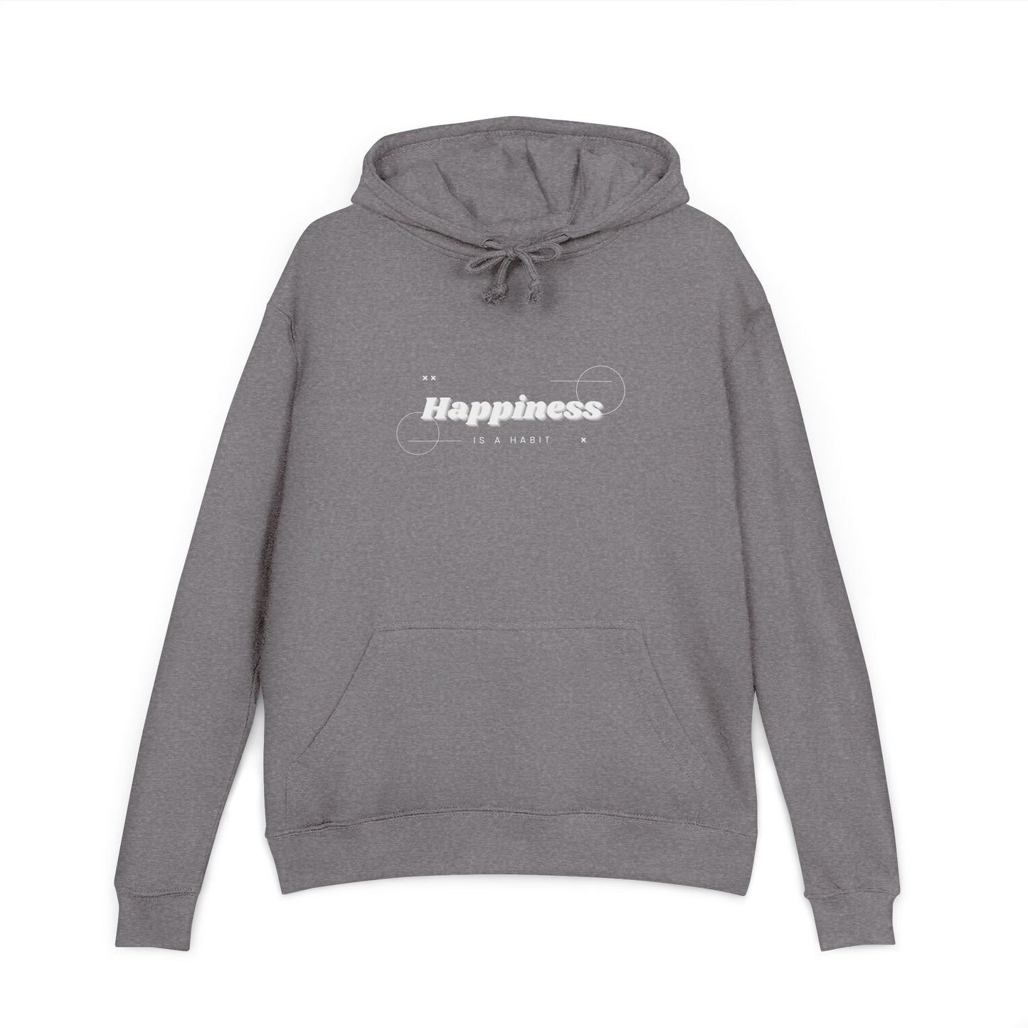 Happiness Graphic Hoodie — Minimal Inspirational Pullover