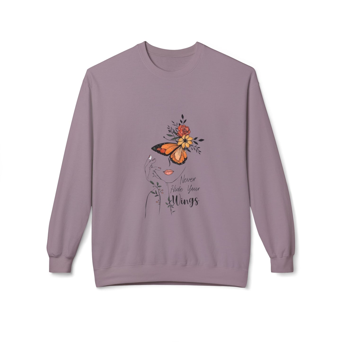 “Never Hide Your Wings” Butterfly Floral Sweatshirt 🌸🦋