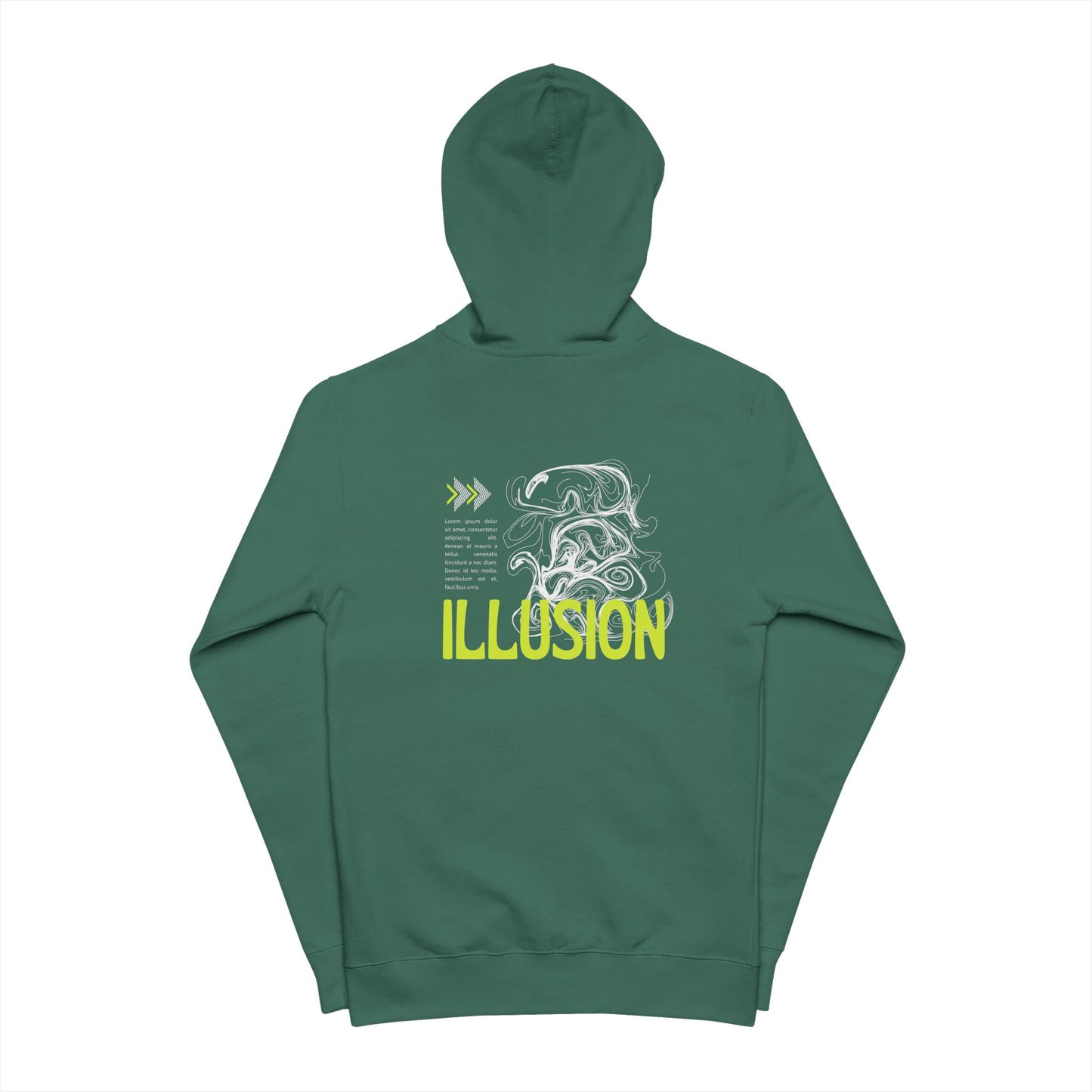 Illusion Graphic Zip-Up Hoodie