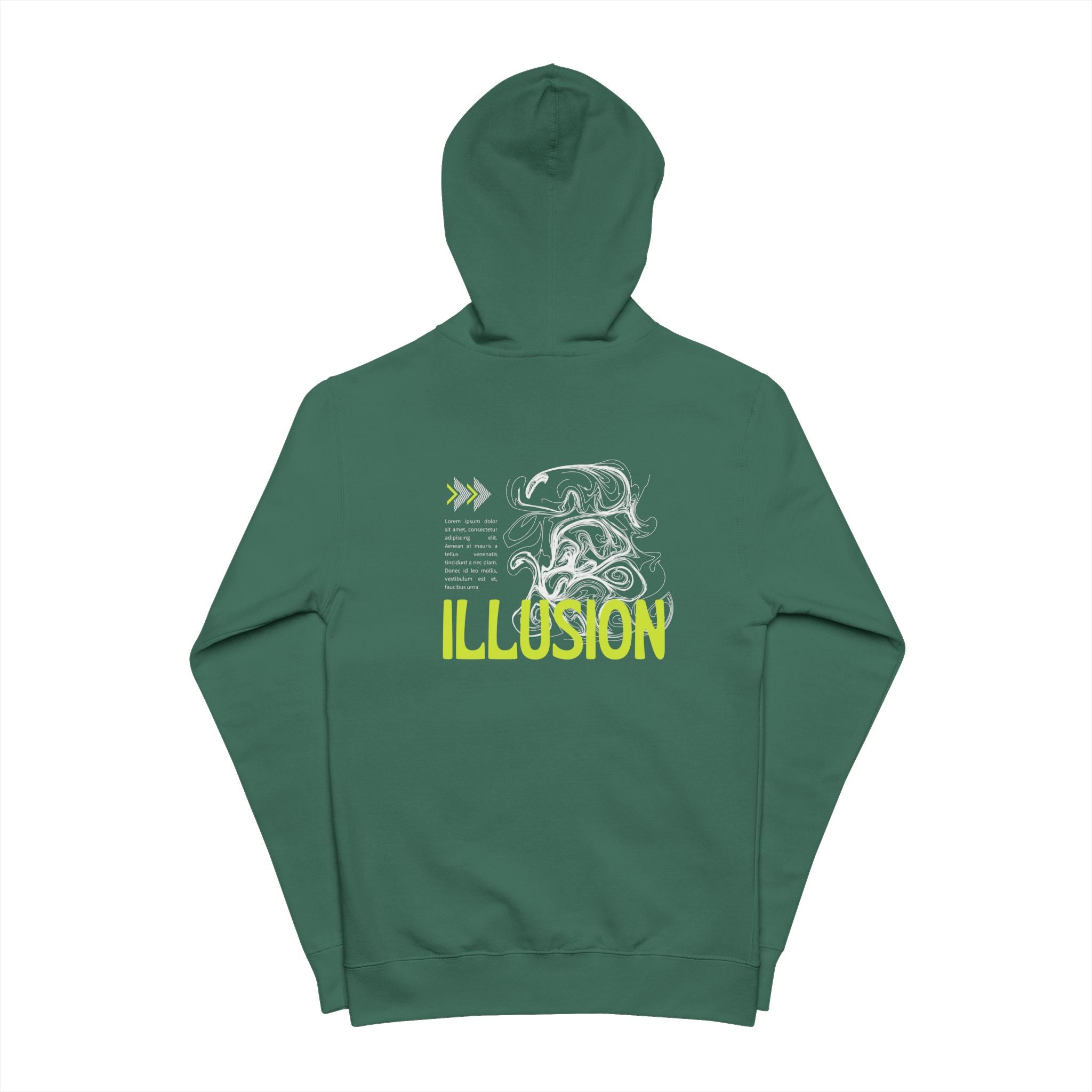 Illusion Graphic Zip-Up Hoodie