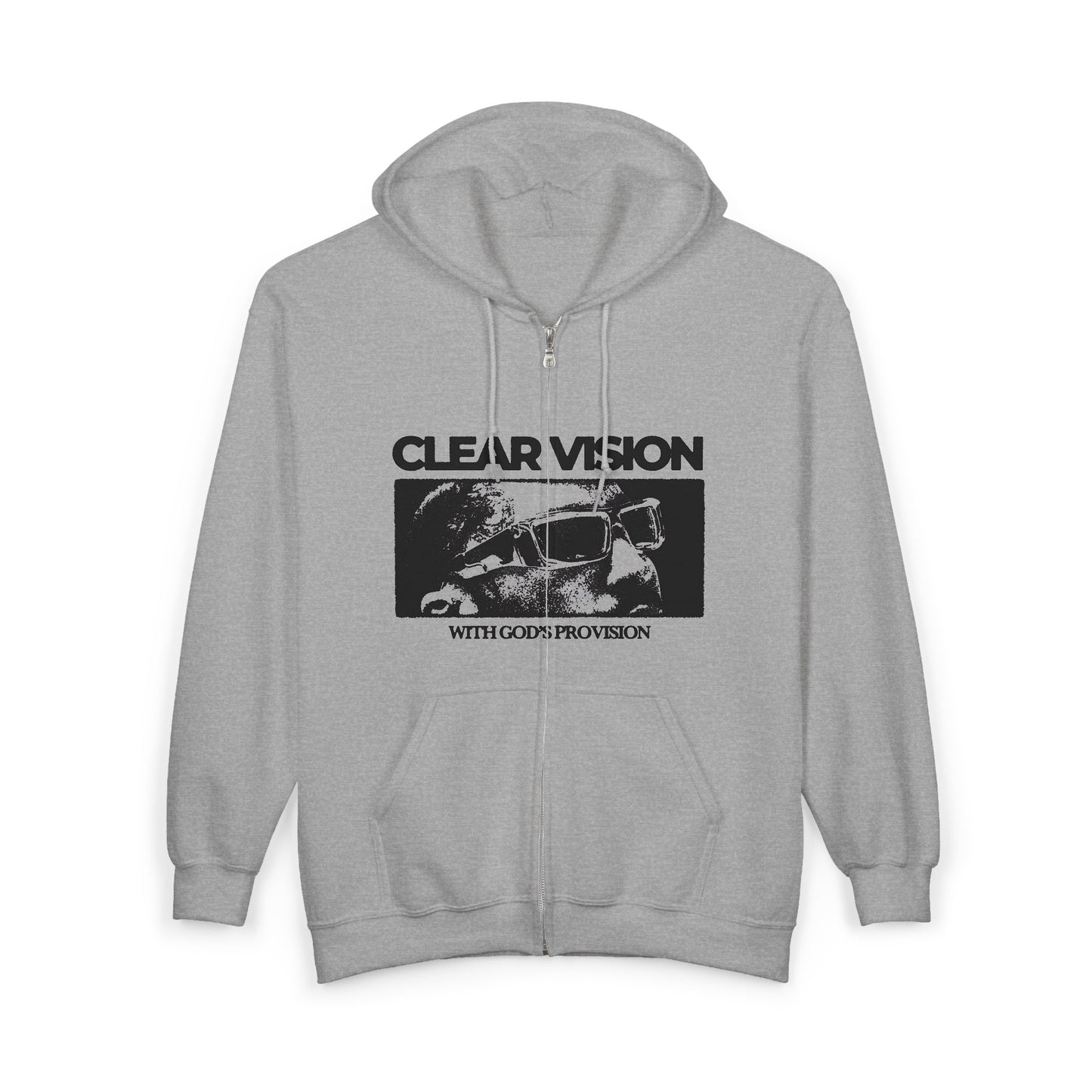 Clear Vision Zip Hoodie — Bold, Motivational Full-Zip Sweatshirt